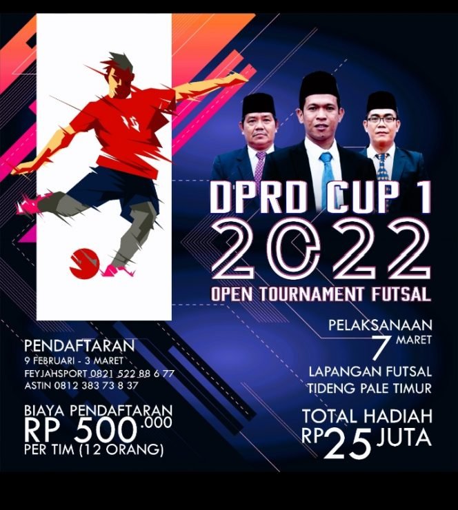 
					Pendaftaran Open Tournament Futsal DPRD Tana Tidung Cup Resmi Dibuka