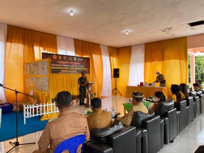 
					Program TMMD ke- 113 Penyuluhan Kesehatan tentang stunting, posyandu dan posbindu di wilayah Kodim 0914/TNT 