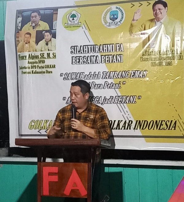 Reses undang Petani di Malinau, Fenry Alpius Gelorakan Slogan “Aku Bangga Menjadi Petani”