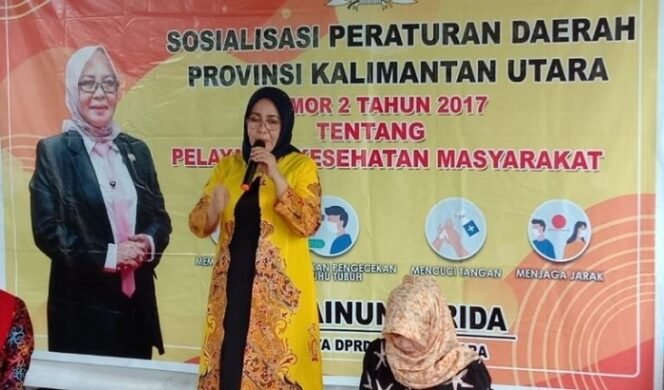 
					Anggota DPRD Provinsi Kaltara Hj. Ainun Farida sosialisasikan perda tentang Pelayanan Kesehatan Masyarakat. Foto : Ist.