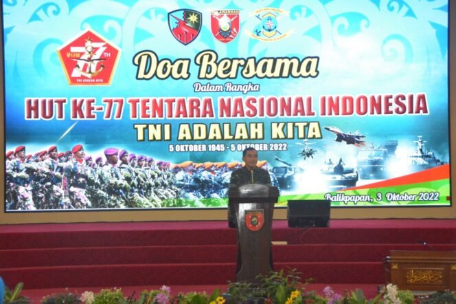 
					Jelang Hut TNI ke 77, Kodam VI/ Mulawarman Gelar Doa Bersama