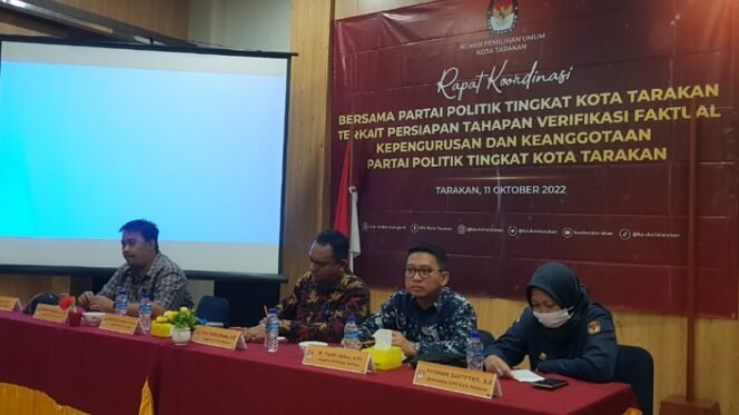 
					KPU Kota Tarakan gelar rakor persiapan verfak kepengurusan dan keanggotaan parpol. Foto : Fokusborneo.com 