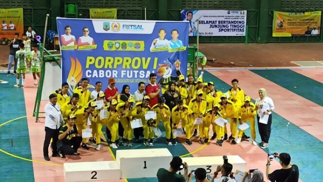 
					Tim putra Tarakan raih emas Futsal Porprov I Kaltara. Foto : Ist