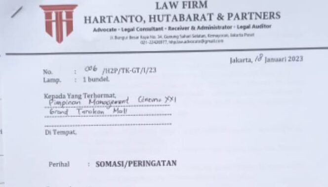 
					Kurator Layangkan Somasi ke Cinema XXI