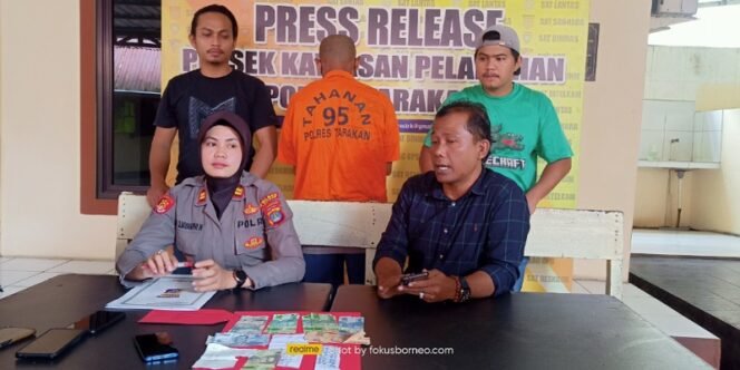 
					Kapolsek KSKP Tarakan Iptu Sri Djayanti Menggelar Pres Release Pengungkapan Judi Togel. Foto: fokusborneo.com