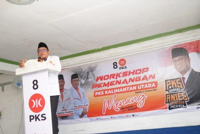 
					Ketua DPW PKS Kaltara Muhammad Nasir buka Workshop Pemenangan PKS 2024. Foto : Ist 