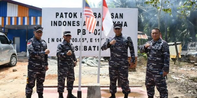 
					Danlantamal XIII Tarakan Pastikan Keamanan Perbatasan Indonesia - Malaysia. Foto: IST 
