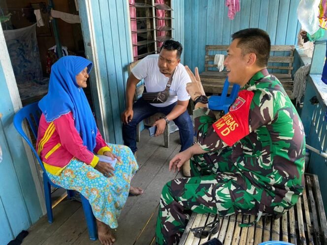 
					Dansatgas TMMD Tarakan Letkol INF Reza Fajar Lesmana mengunjungi salah satu rumah orang tua asuh di wilayah RT. 4 Kel. Pantai Amal, Jumat(26/5)