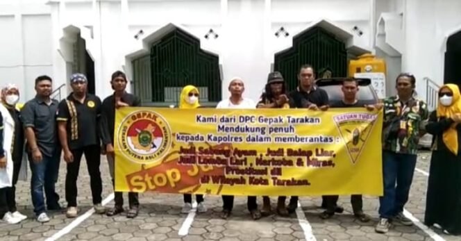 
					DPC Gepak Tarakan dukung Polres berantas judi sabung ayam, balap lari, narkoba dan prostitusi. Foto : Ist 