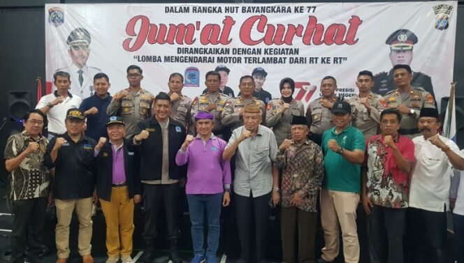 
					Kapolres Tarakan AKBP Ronaldo Maradona melakukan Jumat Curhat  undang seluruh Ketua RT. Foto : Fokusborneo.com 