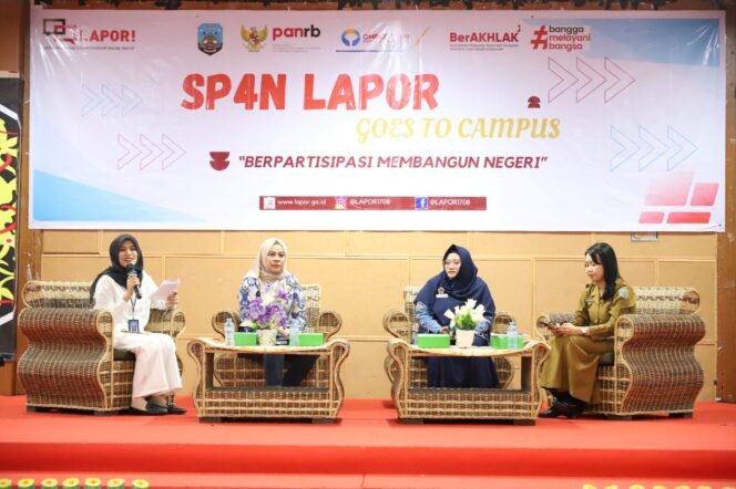 
					SP4N-LAPOR : Pemerintah Provinsi (Pemprov) Kalimantan Utara (Kaltara) memberikan sosialisasi kepada mahasiswa Universitas Borneo Tarakan (UBT) tentang SP4N-LAPOR, Selasa (12/9/2023).



