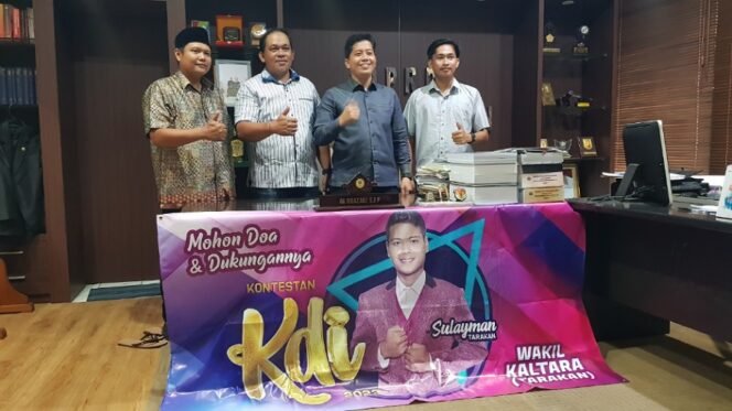 
					Ketua DPRD Kota Tarakan Al Rhazali dukung perjuangan Sulayman di KDI 2023. Foto : Fokusborneo.com 