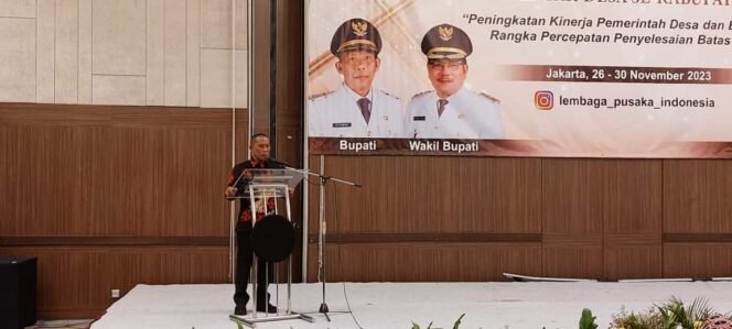 
					Bupati Bulungan, Syarwani, S.Pd, M.Si membuka Bimbingan Teknis Unsur Pemerintah Desa se-Kabupaten Bulungan di Jakarta pada Senin (27/11) 