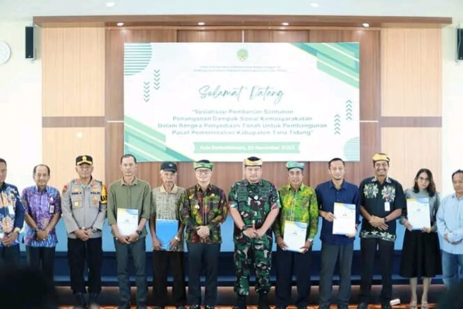
					Pemberian Santunan Penanganan Dampak Sosial Kemasyarakatan Dalam Rangka Penyediaan Tanah Untuk Pembangunan Pusat Pemerintahan, Kamis (7/12/23).