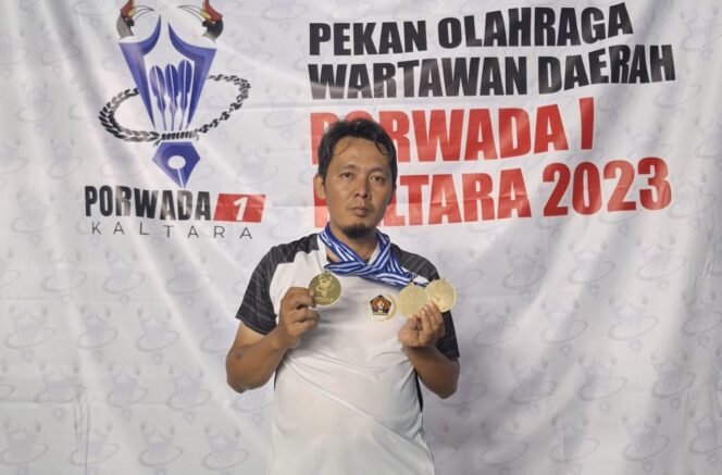 
					Hendi Rustandi Wakil Atlet PWI Tarakan yang berhasil memborong mendali emas cabor bulutangkis pada Porwada I Kaltara 