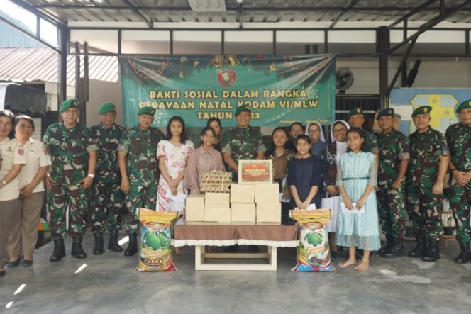 
					Kodam VI/Mlw Adakan Bakti Sosial Dalam Rangka Rangkaian Peringatan Perayaan Natal Tahun 2023, Jumat (04/01/24).