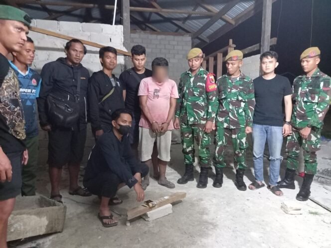 
					Tim gabungan TNI Polri, amankan pelaku  dengan barang bukti 7,14 gram dalam plastik bening yang disembunyikan di bekas kemasan rokok, Senin (19/2/24) 