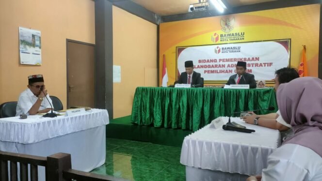 
					Dugaan pelanggaran administrasi Pemilu di TPS 2 dan TPS 88 akhirnya diputuskan melalui sidang ajudikasi yang digelar, Senin (4/3/2024) di kantor Bawaslu Tarakan. 

