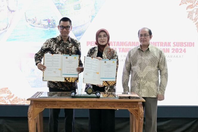 
					Penandatanganan Kontrak Subsidi Energi 2024 antara Pemerintah dan PLN, upaya penyediaan akses energi listrik yang terjangkau untuk masyarakat dan pelaku usaha kecil akan tetap berlanjut pada tahun ini, Kamis (14/3/24)


