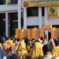 Walikota Balikpapan, Rahmad Mas'ud pimpin apel gabungan dan halal bi halal bersama ratusan ASN di halaman Balai Kota, Selasa (16/4/2024).

