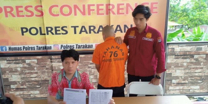 
					Kasatreskrim Polres Tarakan AKP Randhya Sakthika Putra gelar Press Release Pengungkapan Kasus Penggelapan. 
