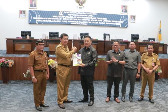 
					LKPj : Wagub Kaltara, Dr Yansen TP, M.Si menghadiri penyampaian Rekomendasi DPRD Kaltara atas LKPj Gubernur Kaltara Tahun 2023, Senin (13/5/24)

