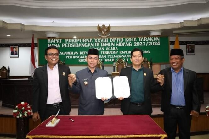 
					DPRD Kota Tarakan menyetujui LKPD Tahun Anggaran 2023. Foto : Humas Pemkot.
