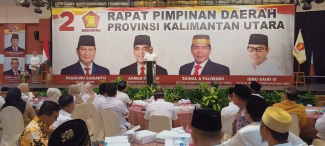 
					Partai Gerakan Indonesia Raya (Gerindra) Kalimantan Utara (Kaltara) menggelar rapat pimpinan daerah (Rapimda) selama 2 hari, di Hotel Tarakan Plaza, Kota Tarakan.


