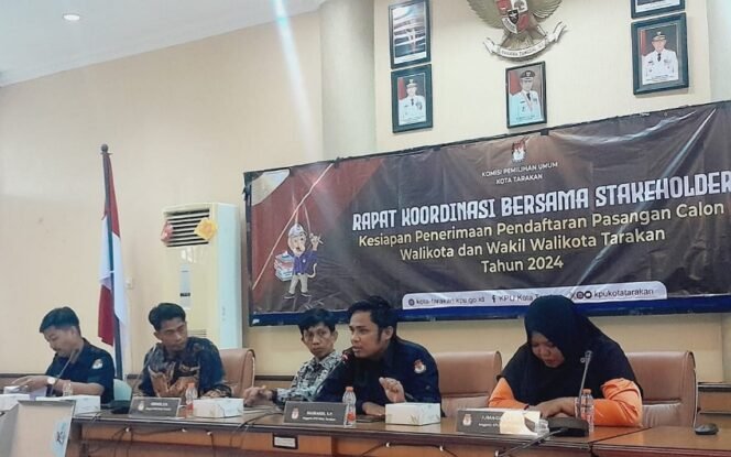 
					KPU Kota Tarakan gelar Rakor Stakeholder kesiapan penerimaan pasangan calon Walikota dan Wakil Walikota Tarakan 2024. Foto : Ist 