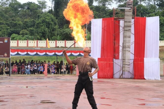 
					Persembahan yang di tampilkan Bintara Polri Gelombang II T.A.2024 Angkatan 52 Detasemen Harin Sanskara.