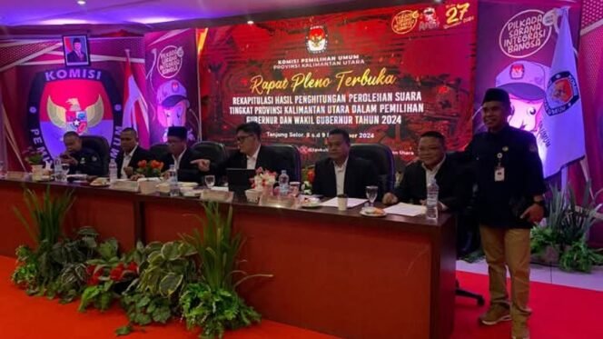 
					KPU Provinsi Kaltara gelar rapat pleno rekapitulasi perhitungan suara Pilgub. Foto : Ist 