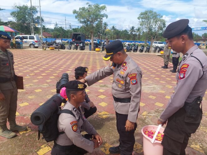 
					Tradisi Pembaretan Bintara Remaja Angkatan 5155 Polres Tana Tidung 