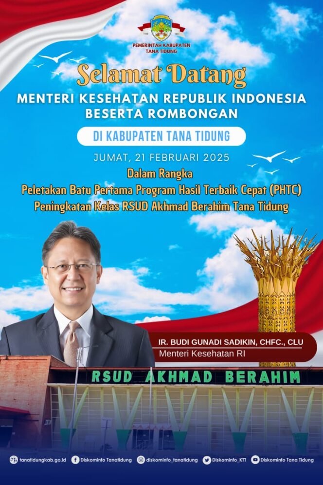 
					Kunjungi Tana Tidung, Menkes Dijadwalkan Hadiri Peletakan Batu Pertama RSUD Akhmad Berahim