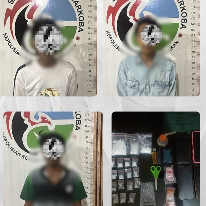 
					Kolase Foto Tersangka dan Barang Bukti Narkoba. Foto: ist