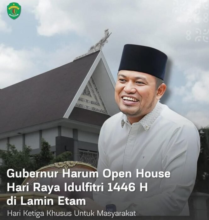 
					Gubernur Open House Idul Fitri 1446 H di Lamin Etam