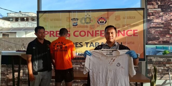 
					Kasatreskrim Polres Tarakan AKP Ridho Pandu Abdilah Gelar Pres Release Pengungkapan Tindak Pidana Pengeroyokan. Foto: fokusborneo.com