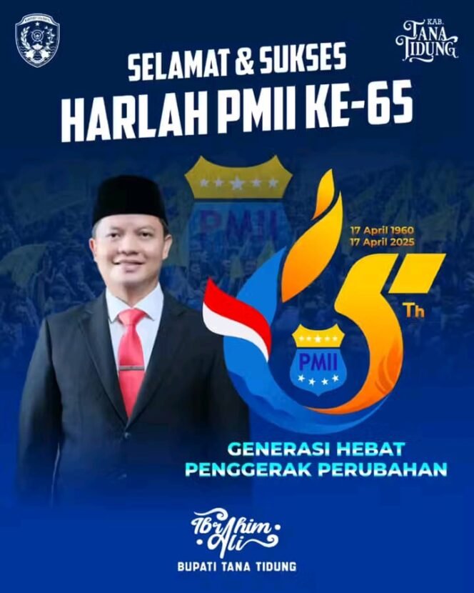 
					Harlah PMII ke 65, Bupati Ibrahim Ali Sampaikan Ucapan Selamat