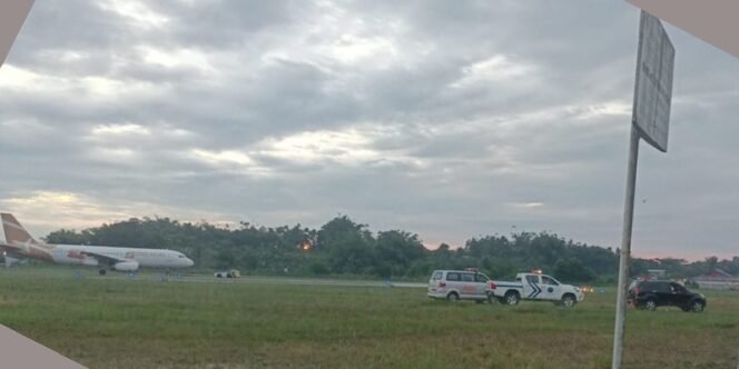
					Super Air Jet Diduga Gagal Take Off di Bandara Juwata Tarakan. Foto: ist 