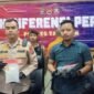 Press Release Pengungkapan Kasus Penyelundupan Narkoba Jaringan Internasional oleh Polres Tarakan. Foto: fokusborneo.com