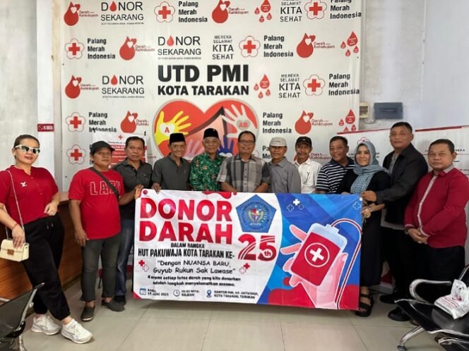 
					Pakuwaja Kota Tarakan gelar donor darah. Foto: ist