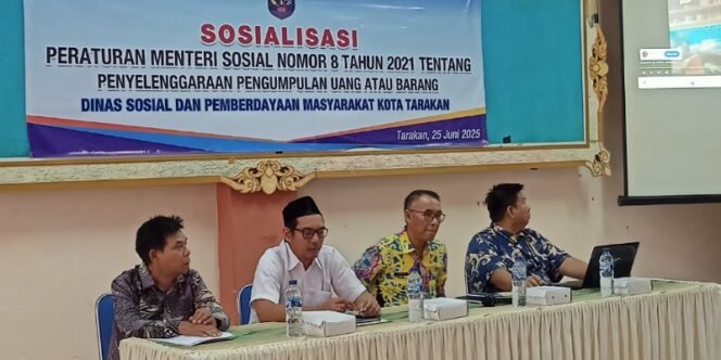 
					Dinas Sosial dan Pemberdayaan Masyarakat Tarakan Melaksnakan Sosialisasi Permensos Nomor 8 Tahun 2021. Foto: fokusborneo.com