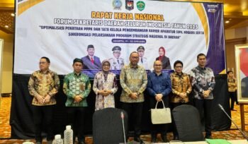 RAKERNAS : Pj Sekprov Kaltara, Dr Bustan, SE, M.Si menghadiri Rakernas Forsesdasi 2025 di Hotel Grand Mercure Jakarta Pusat, Jumat (20/6) lalu.
