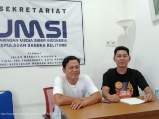 Ketua JMSI Babel, Supri bersama Sekretaris Wahyu Kurniawan