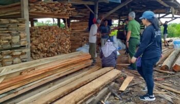 Pegawai UPTD KPH Tarakan Pendataan Pelaku Usaha Kayu di Kota Tarakan. Foto: KPH Tarakan 