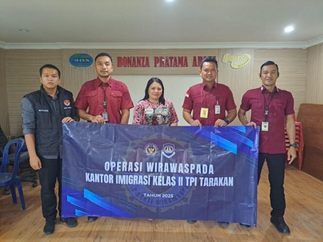 
					Kantor Imigrasi Tarakan gelar Operasi Pengawasan Orang Asing Serentak WIRAWASPADA. Foto: ist