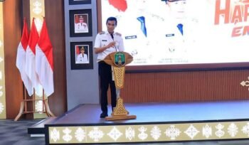 Bupati Nunukan, Irwan Sabri saat meluncurkan Program Beasiswanya Harapan Baru, Rabu (30/7/2025)