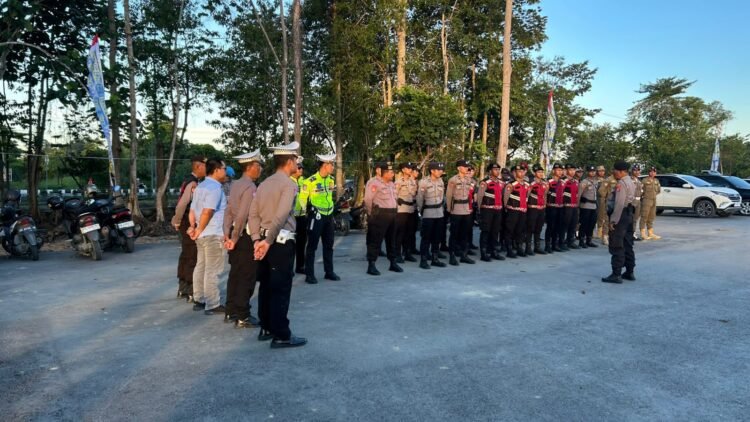 Personel Polresta Bulungan Laksanakan Pengamanan Pelaksanaan Birau