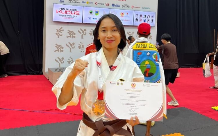 Bripda Agustina, Polwan Polresta Bulungan Raih Prestasi di PON Bela Diri 2025