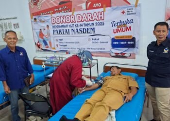 Perkuat Aksi Kemanusiaan Jelang HUT ke-14, Nasdem Kaltara Gelar Donor Darah