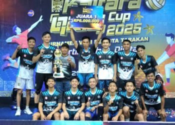 Kampung Satu Raih Gelar Juara Turnamen Voli Bank Indonesia Kaltara Qris Cup 2025